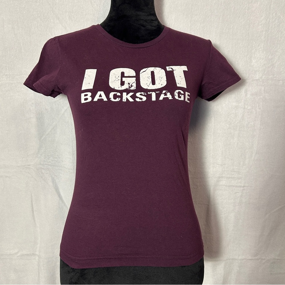 Freedom vintage 🎤 "I GOT BACKSTAGE"  🎤Classic Y2K baby tee-size small